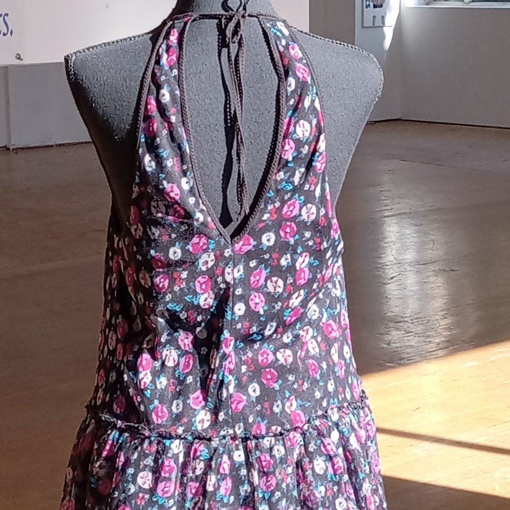 Urban Outfitters Kimchi blue pink and blue floral sheerBaby dress - Picture 2 of 12